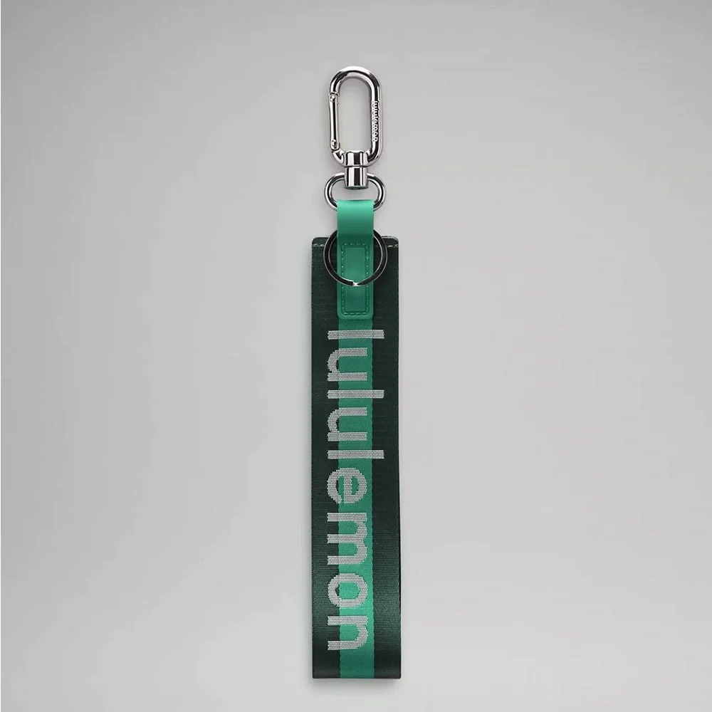 lululemon NWT Unisex Never Lost Keychain *Wordmark Legacy Green/Cascadia/White